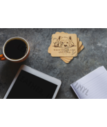Laser Engraved West Highland Terrier Dog Laying - Wood Coasters, set of ... - $19.13 CAD