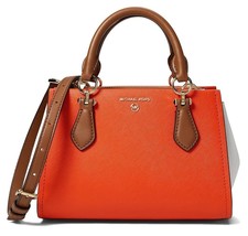 New Michael Kors Women&#39;s Marilyn Leather Small Satchel Bag Optic Orange ... - $163.34