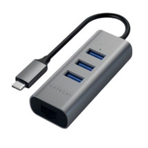 Satechi ST-TC2N1USB31AM TYPE-C 2-IN-1 USB 3.0 ALUMINUM 3 PORT HUB AND ET... - $871.97 MXN