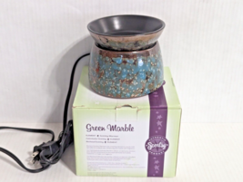 Scentsy Green Marble Element Wax Warmer With Box Read Description - £18.53 GBP