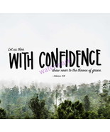 POPULAR BIBLE VERSE SCRIPTURE HEBREWS &quot;LET US THEN WITH CONFIDENCE DRAW ... - $11.55 CAD