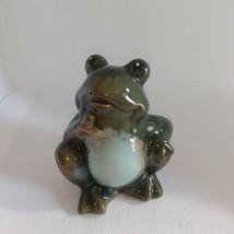 Porcelain frog statue, - $13.00