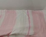 Aden &amp; Anais Baby Blanket Cotton Muslin pink gray white wide stripes - $19.79