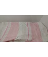 Aden &amp; Anais Baby Blanket Cotton Muslin pink gray white wide stripes - £15.56 GBP
