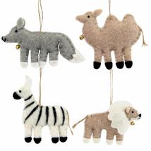 Gisela Graham Assorted Noah&#39;s Ark Felt Wild Animals Hanging Christmas Decoration - £32.36 GBP