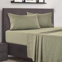 Green Microfiber Comfort 4 Piece Bed Sheet Set Deep Pocket 1800 Series H... - £19.16 GBP+