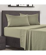 Green Microfiber Comfort 4 Piece Bed Sheet Set Deep Pocket 1800 Series H... - £18.87 GBP+