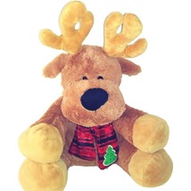 Kellytoy Christmas Reindeer Moose Stuffed Plush Animal 24″ Tree Scarf 2011 - £11.14 GBP