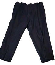 Talbots Pants Womens Bristol Crop Pants Size 16P Navy 100% Linen NWT - £35.14 GBP