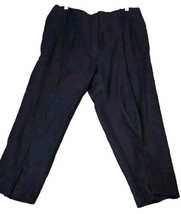 Talbots Pants Womens Bristol Crop Pants Size 16P Navy 100% Linen NWT - £34.67 GBP