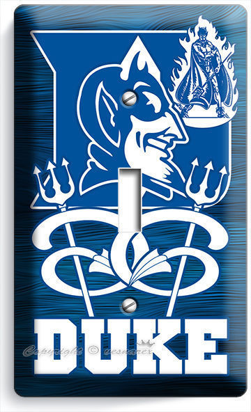 DUKE UNIVERSITY BLUE DEVILS BASKETBALL TEAM SINGLE LIGHT SWITCH WALL PLATE COVER