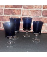 Vintage Mirage Blue By Denby Crystal Cocktail Glasses 5 5/8” 6 1/2” Set ... - £47.51 GBP