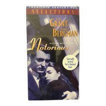 Alfred Hitchcock&#39;s Notorious VHS Movie Ingrid Bergman Cary Grant New Sealed - £7.96 GBP