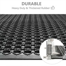 36&quot; X 60&quot; Heavy-Duty Black Commercial Anti-Fatigue Floor Mat Outdoor / I... - £46.88 GBP