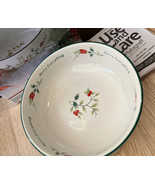 Pfaltzgraff Winterberry Merry Everything 7&quot; Candy Bowl Christmas Holiday... - £18.26 GBP