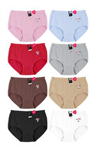 Women&#39;s Classic Cotton Elastic Waist Embroidered Flower Briefs 12 Pack - $29.99