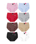 Women&#39;s Classic Cotton Elastic Waist Embroidered Flower Briefs 12 Pack - €28,34 EUR