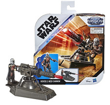 Star Wars Mission Fleet Mandalorian 2.5&quot; Figure &amp; Class Hover E-Web Cannon MIB - £7.89 GBP