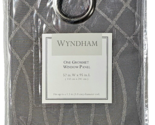 Wyndham One Grommet Window Panel 50x95in Fits 1.5in Rod Charcoal Polyester - £27.96 GBP