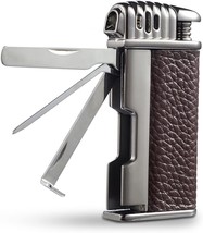 Urgrette 3 In 1 Pipe Lighter Butane Angled Soft Flame Refillable Lighter With 3 - £27.14 GBP