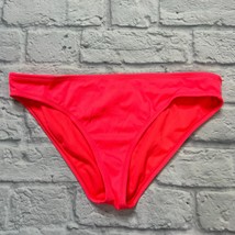 California Waves Juniors Hipster Bikini Bottom Neon Orange Size M Textured New - £11.86 GBP