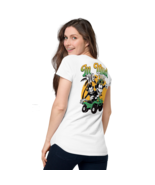 Women’s Round Neck Tee – “In Mud” Back Print White - $77.49 CAD