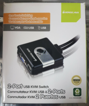 IOGEAR 2-Port USB KVM Switch GCS42UW6 VGA PC, Mac Compatible 4ft Cables - $13.32
