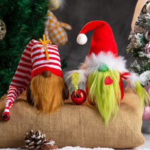 BWFY Christmas Gnomes Decorations 2-Pack Handmade Swedish Tomte Plush Gn... - $13.99