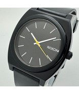 Nixon The Time Teller Quartz Watch Men 100m All Black Polycarbonate New Battery - $37.99