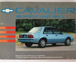 1990 Chevy Chevrolet Cavalier Owners Manual [Paperback] Chevrolet - $14.69