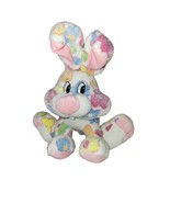 Dan Dee Plush Multicolor flower Easter Bunny Rabbit stuffed pink blue ye... - $7.40