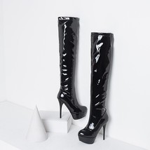 Sexy over the knee high boots women winter snow high heels platform boots shoes  - £53.72 GBP