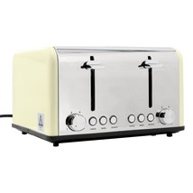 Redmond 4-Slice Extra Wide Slot 1650W Stainless Steel Toaster in Cream - £61.04 GBP
