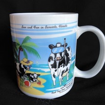 Mug Road trip Cow Travelin&#39; South 2000 Mardi Gras LA Sarasota FL Cup PET... - £4.56 GBP