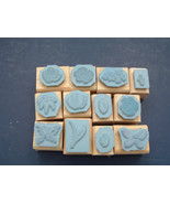 Stampin up 2001 12 piece water color minis rubber stamps set flowers but... - $372.52 MXN