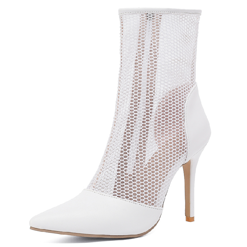 Heels For Women Open Toe Boots Cutout Ankle Strap High Heel Chunky Block Sandals