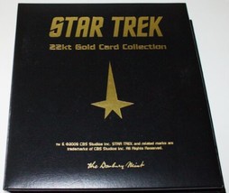 Star Trek 22kt Gold Card Collection &amp; Binder Missing 5 Cards 2009 Danbur... - £132.76 GBP