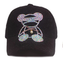 Autumn And Winter Warm Women&#39;s Hat Pearl Bow Inlaid With Diamonds Huggin... - £12.65 GBP