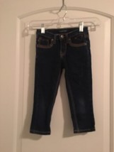 Vigoss Kids Blue Capri Jeans Zip Button Pockets Size 5  - $424.04 MXN