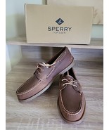 Sperry Men&#39;s A/O 2-Eye Richtown Brown Boat Shoes Slip On Leather Size 8.5 - $69.29