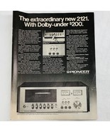 Vintage 1970&#39;s Pioneer Magazine Print Ad CT-F2121 Cassette Tape Deck 8&quot; ... - €5,63 EUR