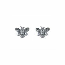 Esse Marcasite Sterling Silver Marcasite Bumble Bee Stud Earrings  - $1,577.56 MXN