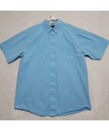 Ariat Pro Series Men&#39;s Shirt Size L Large Blue Button Up Short Sleeve Ca... - £26.57 GBP