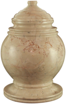 Princess Cameo Marble, Tan Colored Adult Funeral Cremation Urn For Ashes - £204.44 GBP