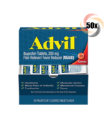 Full Box 50x Packs Advil Ibuprofen Pain Reliever 200mg ( 2 Tablets Per P... - €20,55 EUR