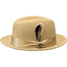 Men Bruno Capelo Hat Australian Wool Crushable Center Dent Florence FL522 Tan image 4