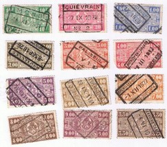 Stamps Belgium 1927 Railway Parcel Stamp Used Lot Of 12 - £1.69 GBP