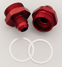Male AN6 to 7/8&quot;-20 Carburetor Adapter Fittings (2-pcs) Quadrajet Holley RED - £13.32 GBP