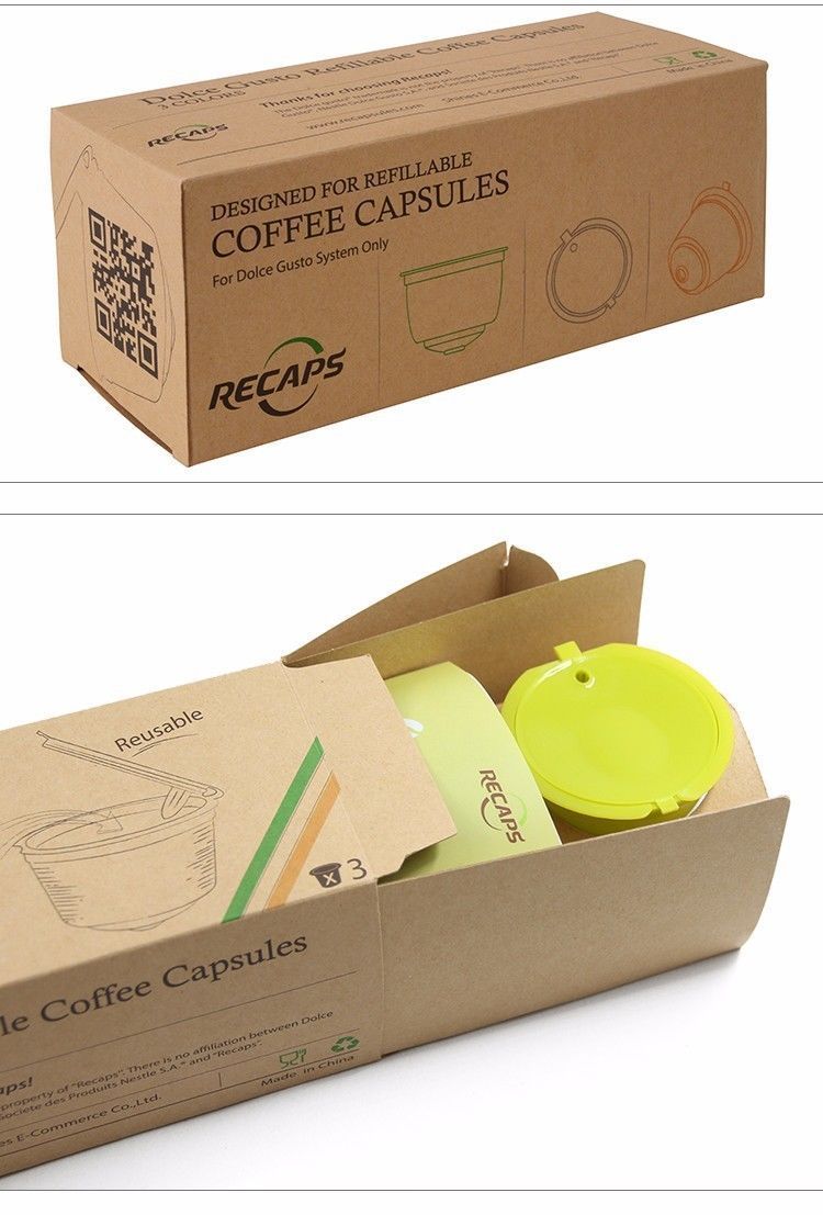 Refillable Dolce Gusto coffee Capsule nescafe 3pcs Pack dolce gusto reusable cap - $30.00