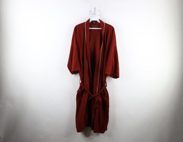 Vintage 60s 70s Streetwear Mens OSFA Distressed Velour Belted Bath Robe USA - $914.23 MXN